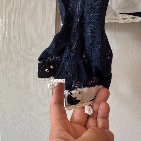 Tory Burch | Floral Fabric Trimmed Square-Neck Blouse - Picture 9 of 12